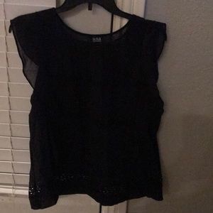 NWOT a.n.a black blouse size large